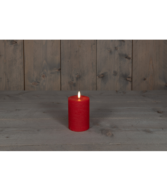 ΚΕΡΙ ΚΟΚΚΙΝΟ RUSTIC ΜΠΑΤΑΡΙΑΣ WAX CANDLE 3D WICK 7 image