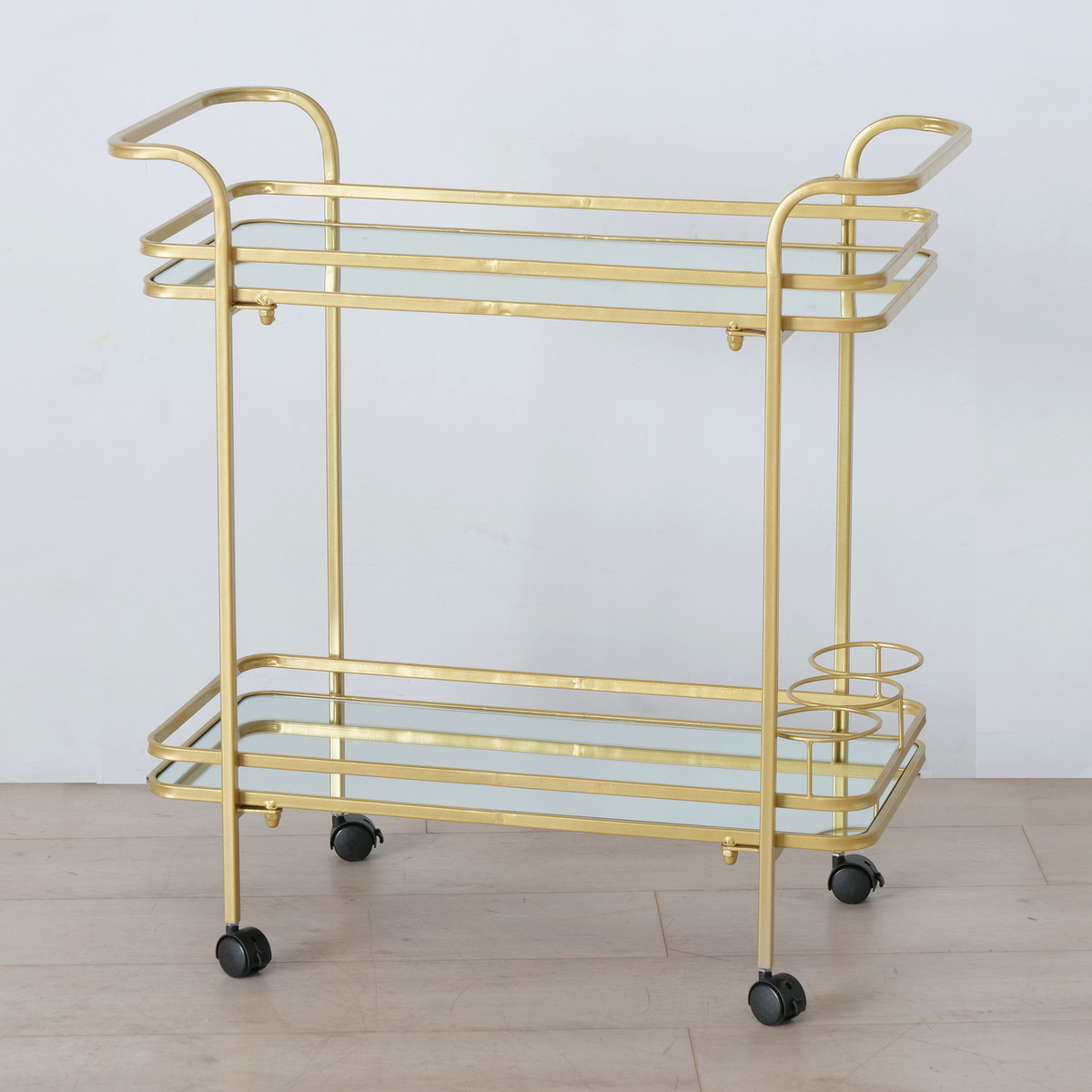 ΜΠΑΡ ΤΡΟΧΗΛΑΤΟ ΧΡΥΣΟ ΜΕΤΑΛΛΙΚΟ L77 W36 H79 D0cm image