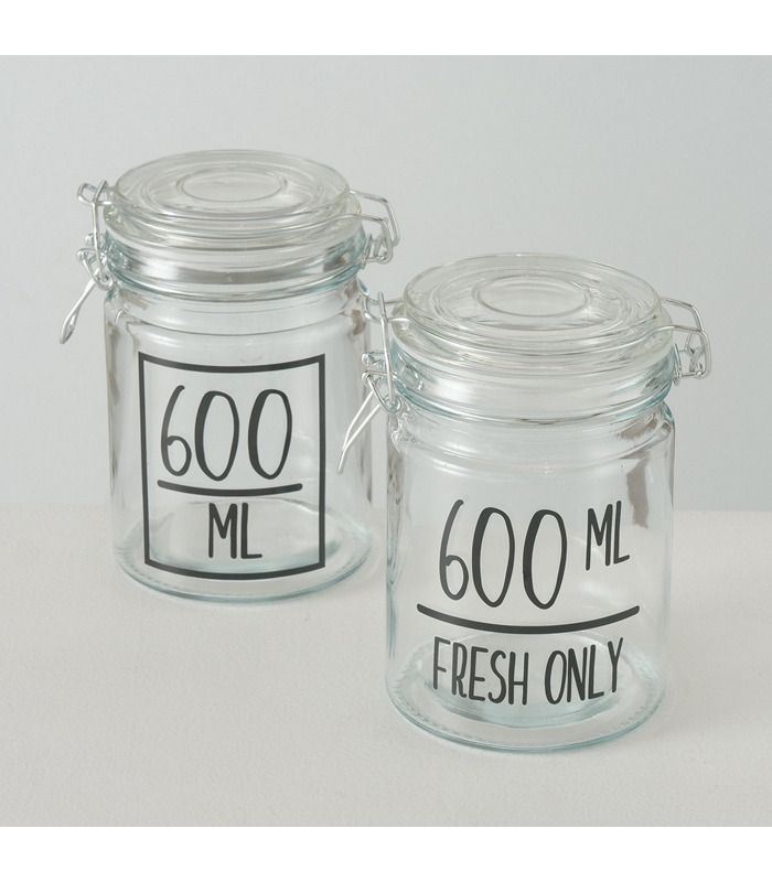 ΔΟΧΕΙΟ ΑΠΟΘΗΚΕΥΣΗΣ ΜΕ ΚΛΙΠ 2/ass Milly 500ml H15cm D10cm image