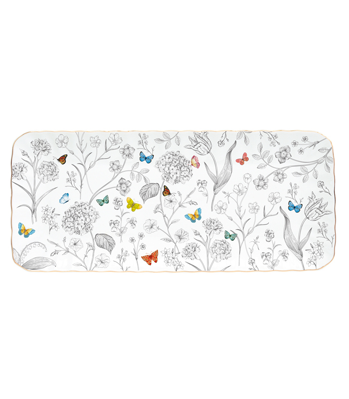 ΠΙΑΤΕΛΑ 36Χ16cm FLΕURS ΡΑΡΙLLΟΝS ΠΟΡΣΕΛΑΝΗ ΣΕ ΚΟΥΤΙ ΔΩΡΟΥ image