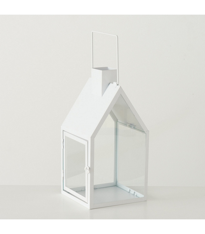 ΦΑΝΑΡΙ ΣΠΙΤΙ ΜΕΤΑΛ ΛΕΥΚΟ H33cm W17cm Oleano 20-96-806 image