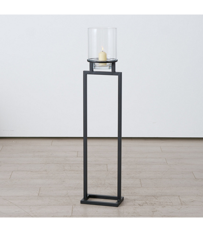 ΦΑΝΑΡΙ ΔΑΠΕΔΟΥ ΣΕ ΜΕΤΑΛΛΙΚΗ ΒΑΣΗ ΜΕ ΔΙΑΦ ΓΥΑΛΙ Ewa H90cm image