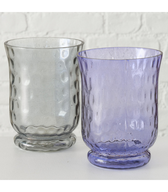 ΚΗΡΟΠΗΓΙΟ ΜΩΒ/ΓΚΡΙ 2/ass  Lolya  H16cm ΓΥΑΛΙ 20-96-990 image