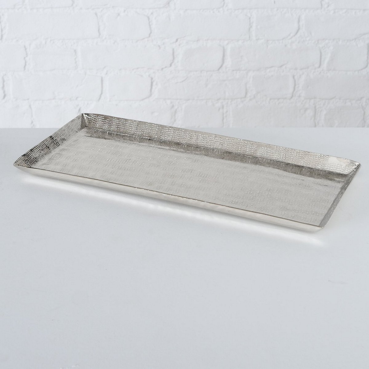 ΔΙΣΚΟΣ Passia ΔΙΑΚΟΣΜ L37 W17 H2cm ΑΣΗΜΙ ΑΛΟΥΜΙΝΙΟ 20-99-857 image