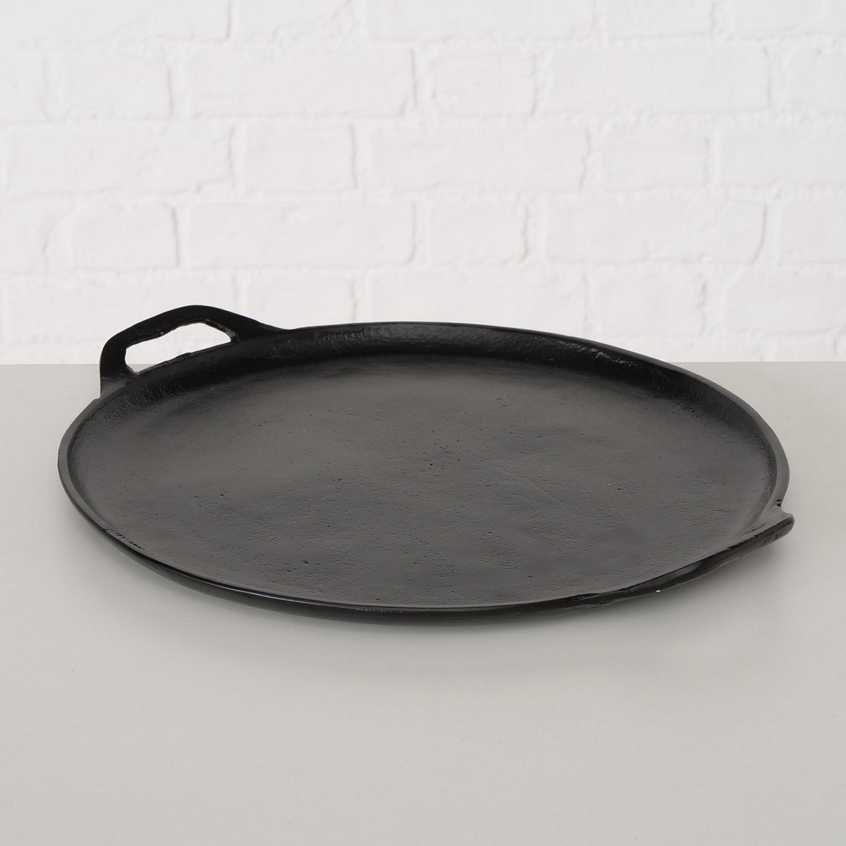 ΔΙΣΚΟΣ ΜΕ ΧΕΡΟΥΛΙ ΣΤΡΟΓΓΥΛΟ Scabel L37 W33cm ΜΑΥΡΟ ΑΛΟΥΜΙΝΙΟ 20-23-532 image