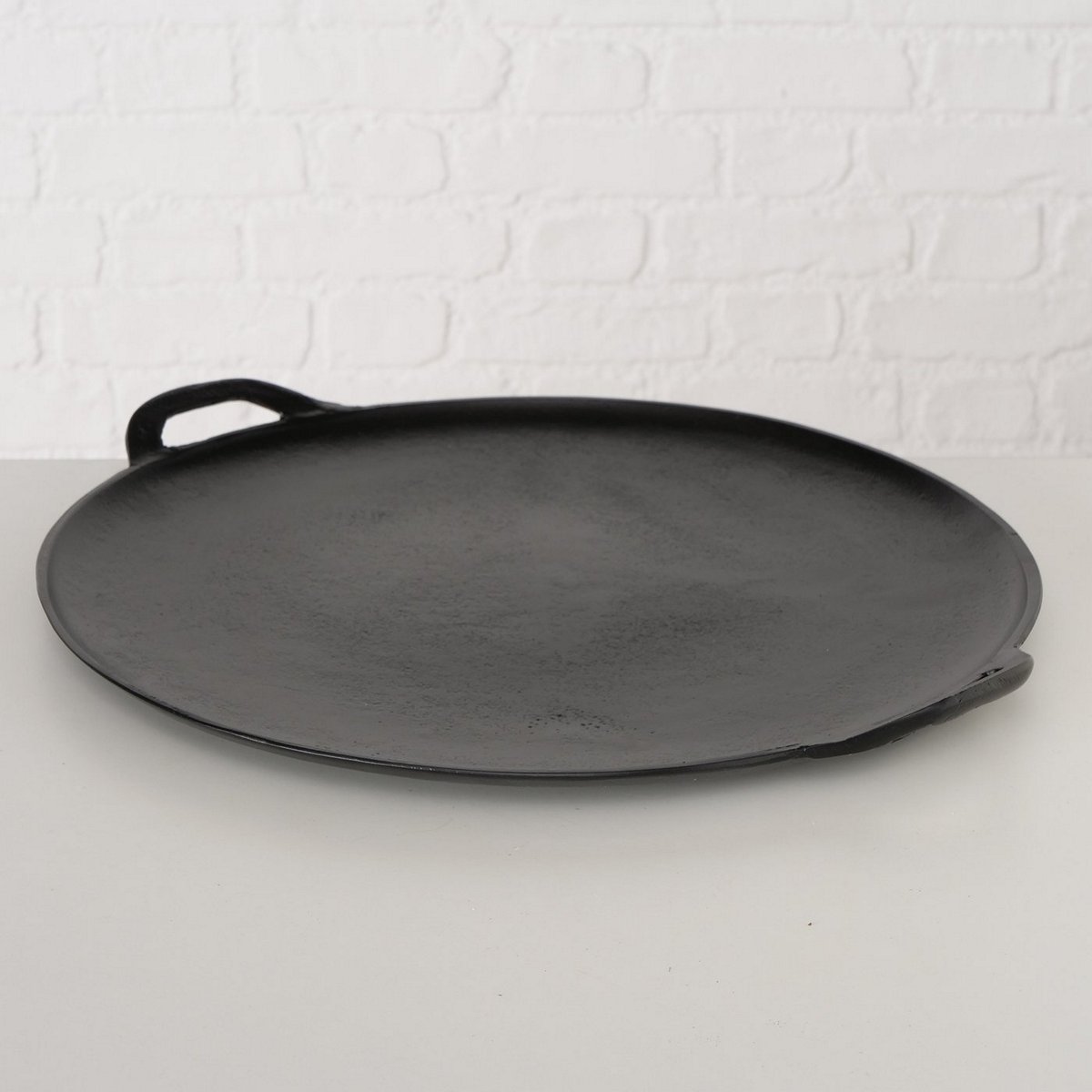 ΔΙΣΚΟΣ ΜΕ ΧΕΡΟΥΛΙ ΣΤΡΟΓΓΥΛΟ Scabel L48 W42cm ΜΑΥΡΟ ΑΛΟΥΜΙΝΙΟ 20-23-532 image