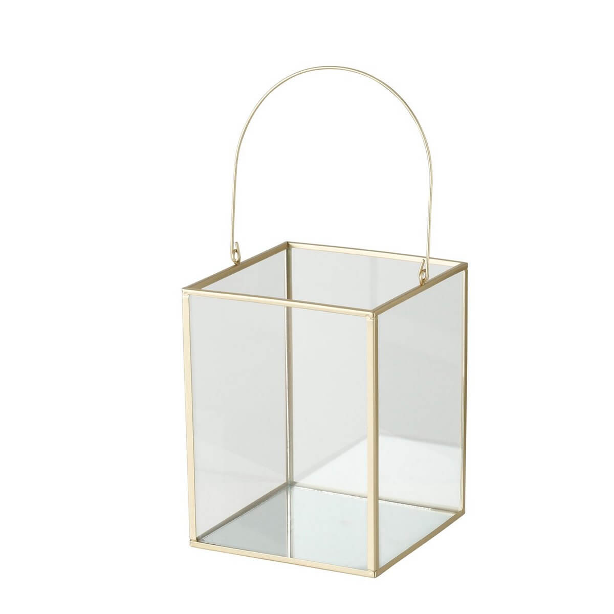 ΚΗΡΟΠΗΓΙΟ ΓΥΑΛΙΝΟ Malta H19cm ΧΡΥΣΟ ΤΕΤΡΑΓΩΝΟ ΜΕΤΑΛΛΟ 20-25-007 image