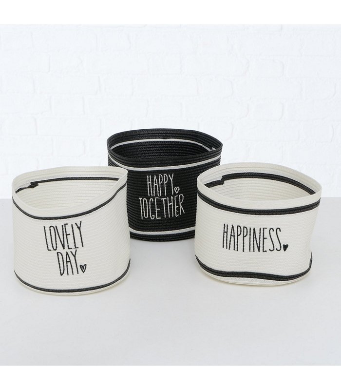 ΚΑΛΑΘΙ Stappo 3/ass ΔΙΑΚΟΣΜ ΑΣΠΡΟ/ΜΑΥΡΟ H17cm D22cm image