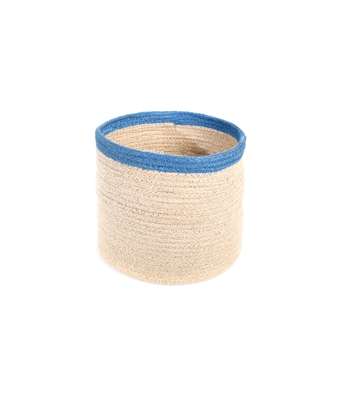 ΚΑΛΑΘΙ LARGE 25X20 ΣΤΡΟΓΓΥΛΟ SEA GRASS NAT/BLUE (20-73-306) image