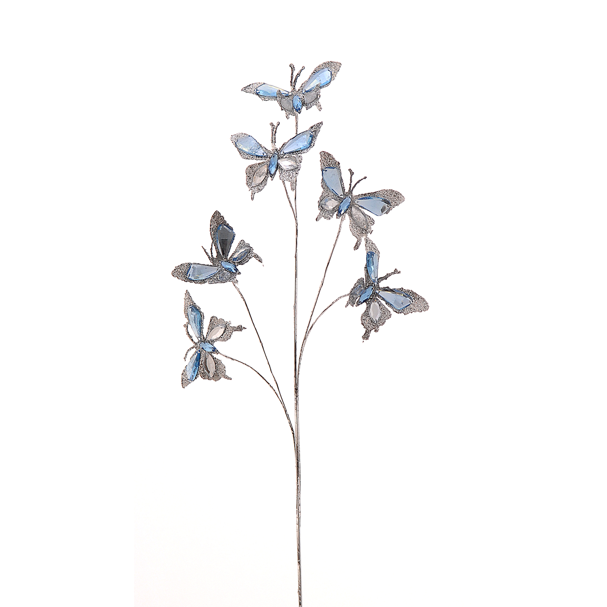 ΚΛΑΔΙ 78cm ΑΣΗΜΙ ΜΕ ΜΠΛΕ ΠΕΤΑΛΟΥΔΕΣ image