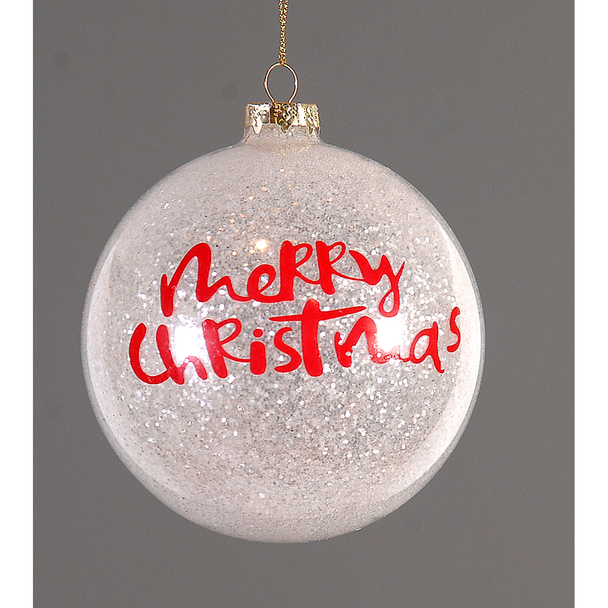 ΜΠΑΛΑ 12cm ΓΥΑΛΙΝΗ ΔΙΑΦΑΝΗΣ MERRY CHRISTMAS image