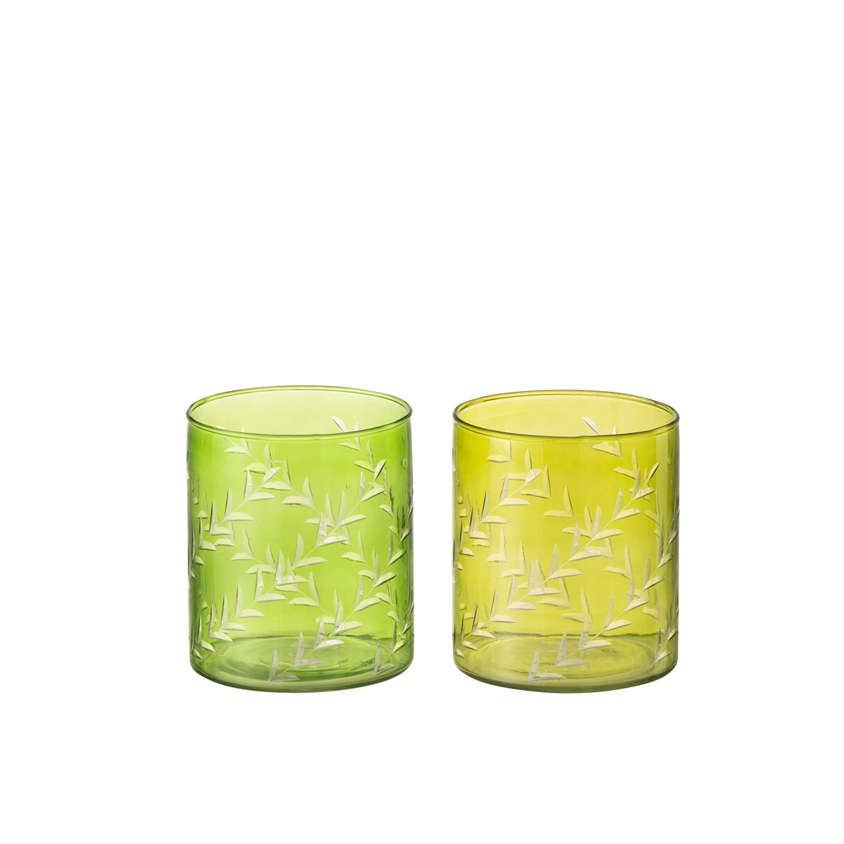 ΚΗΡΟΠΗΓΙΟ ΓΙΑ ΡΕΣΩ LEAVES ΓΥΑΛΙΝΟ ΠΡΑΣΙΝΟ L ASS2 (9.5x9.5x11cm) image