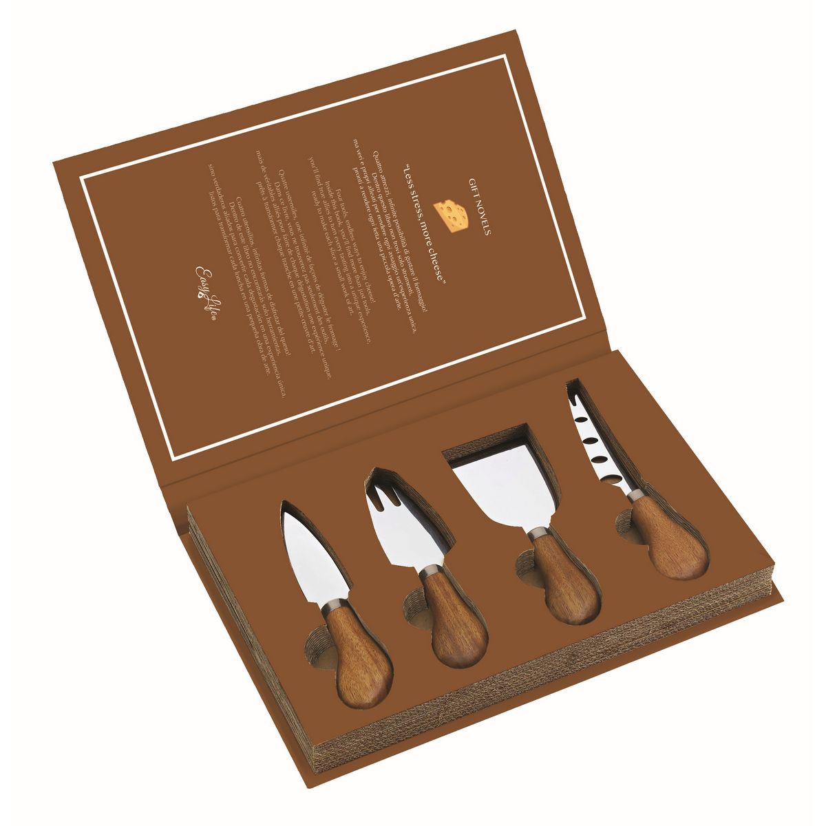 ΜΑΧΑΙΡΙΑ ΤΥΡΙΟΥ SET/4 ΤΕΜ GΙFΤ ΝΟVΕLS ΣΕ ΣΥΣΚΕΥΑΣΙΑ ΔΩΡΟΥ ΒΙΒΛΙΟ ΜΑΓΕΙΡΙΚΗΣ image