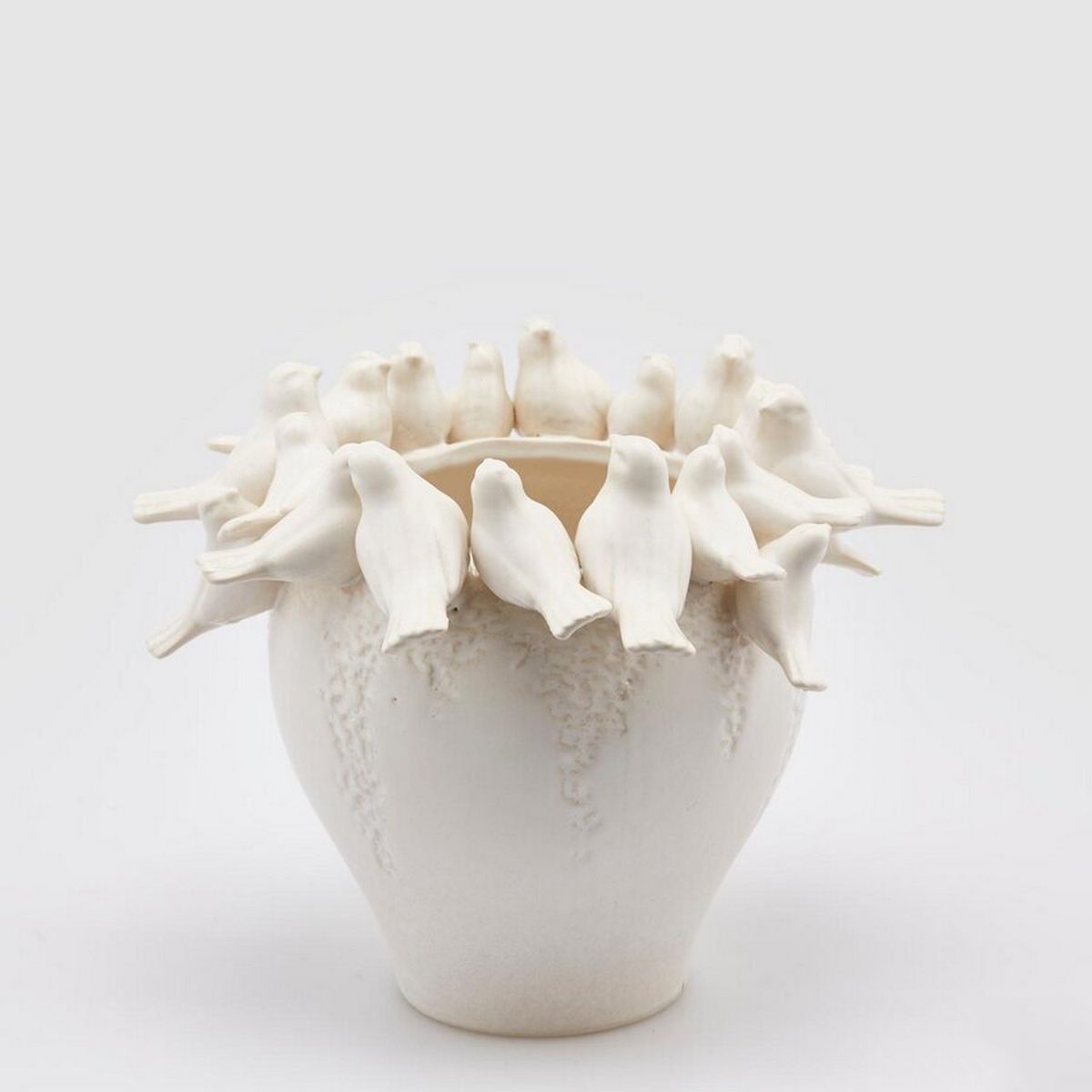 ΒΑΖΟ ΛΕΥΚΟ ΜΕ ΠΟΥΛΙΑ COLOMBE H26 D32cm image