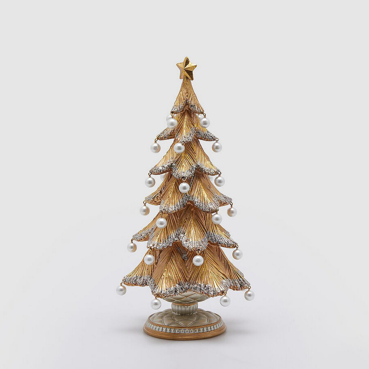 ΔΕΝΤΡΟ ΧΡΥΣΟ ΜΕ ΜΠΑΛΕΣ ΠΕΡΛΕΣ ΔΙΑΚΟΣΜ H36cm D19cm image