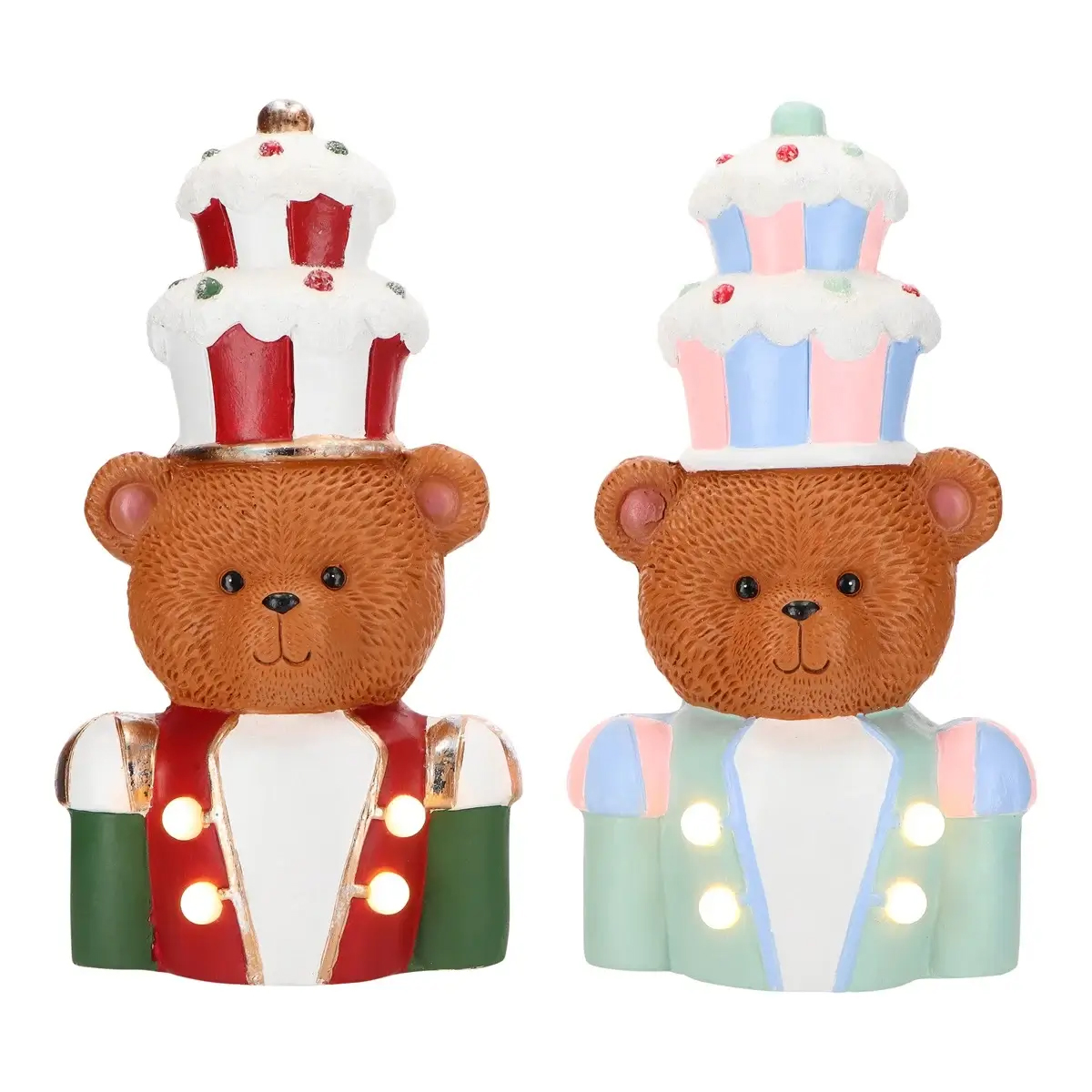 ΑΡΚΟΥΔΟΣ 2/ass ΦΙΓΟΥΡΑ ΧΡΙΣΤΟΥΓΕΝΝΙΑΤΙΚΟΣ LED mgo Battery/O 21x15x38cm image