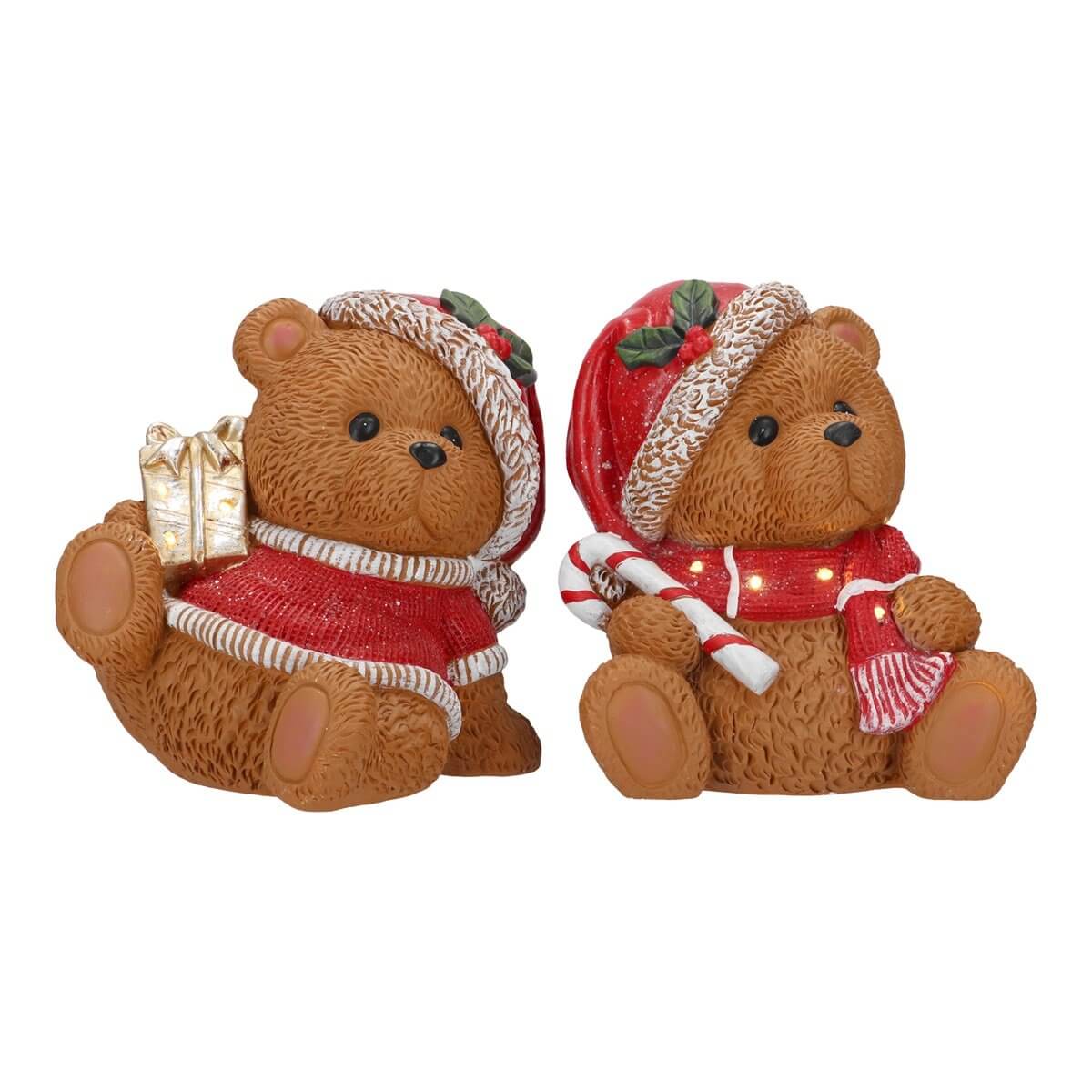 ΑΡΚΟΥΔΟΣ 2/ass ΚΑΘΙΣΤΟΣ ΦΙΓΟΥΡΑ ΜΕ ΔΩΡΟ/ΓΛΥΦΙΤΖΟΥΡΙ LED ΧΡΙΣΤΟΥΓΕΝΝΙΑΤΙΚΟΣ 25x20 image