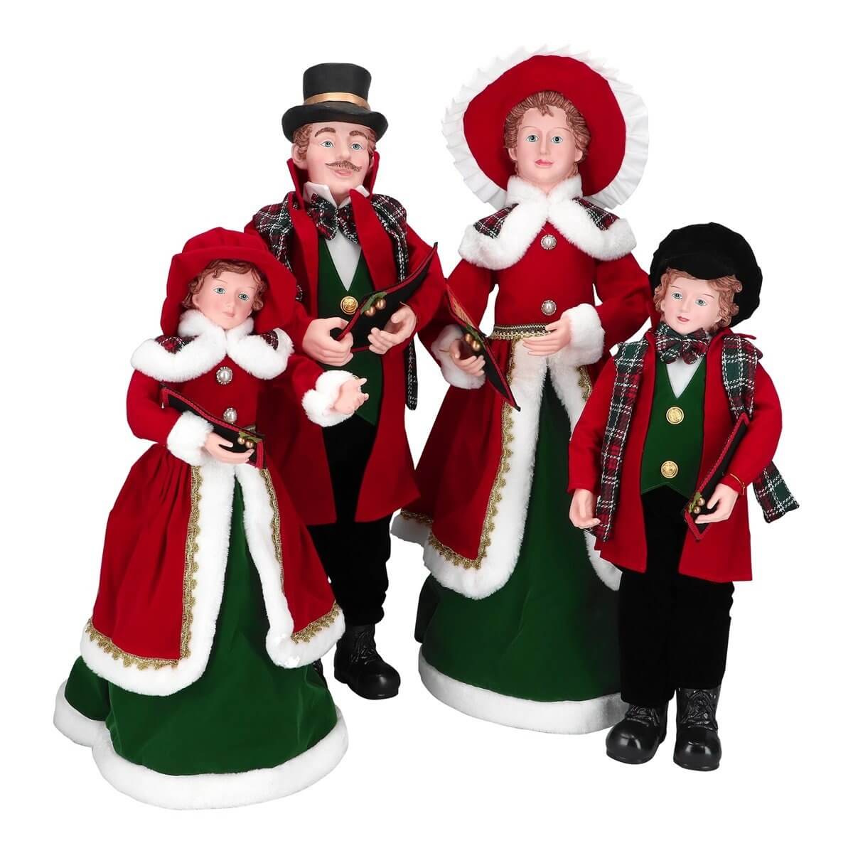 ΧΟΡΩΔΙΑ set/4 Carol large ΚΟΚΚΙΝΟ/ΠΡΑΣΙΝΟ 23x18x85cm +28x28x85cm +16x11 image