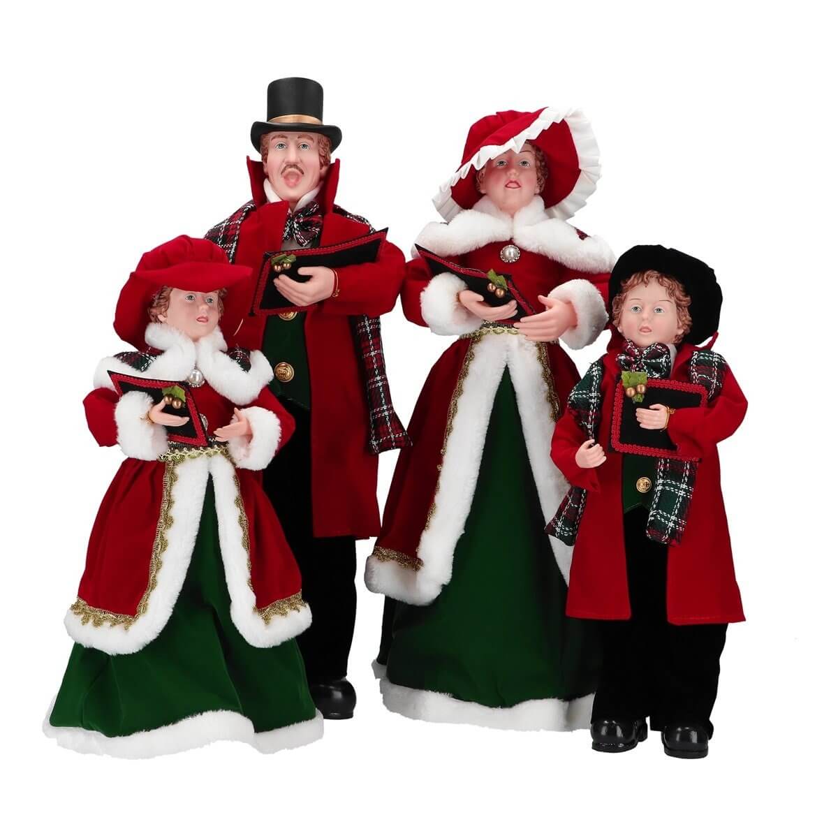 ΧΟΡΩΔΙΑ set/4 Carol medium ΚΟΚΚΙΝΟ/ΠΡΑΣΙΝΟ 2x68cm 2x56cm image