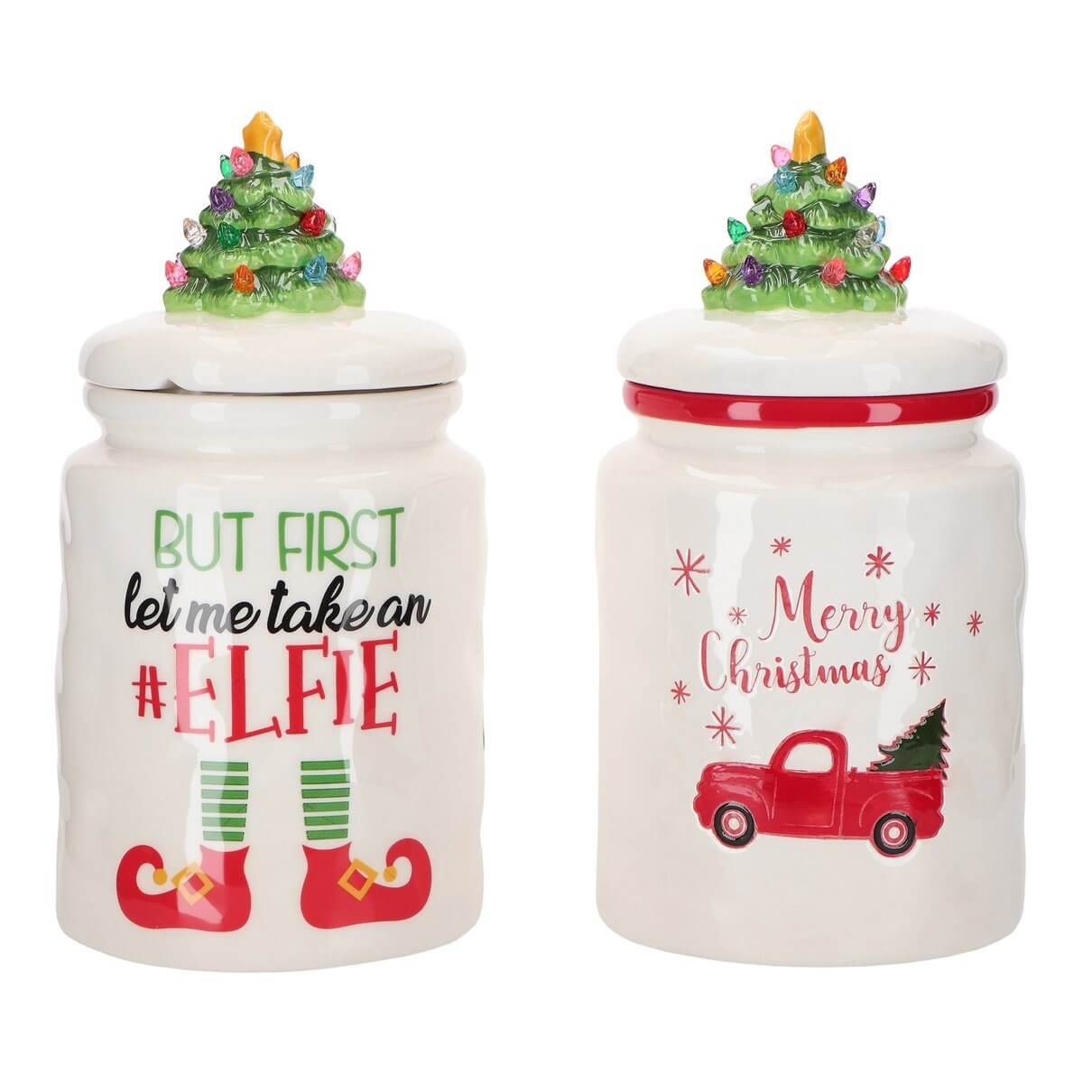 ΔΟΧΕΙΟ 2/ass ΑΠΟΘΗΚΕΥΣΗΣ LED Battery Order ΛΕΥΚΟ ΚΟΚΚΙΝΟ ΠΡΑΣΙΝΟ ΚΕΡΑΜΙΚΟ 15x15xx28cm image