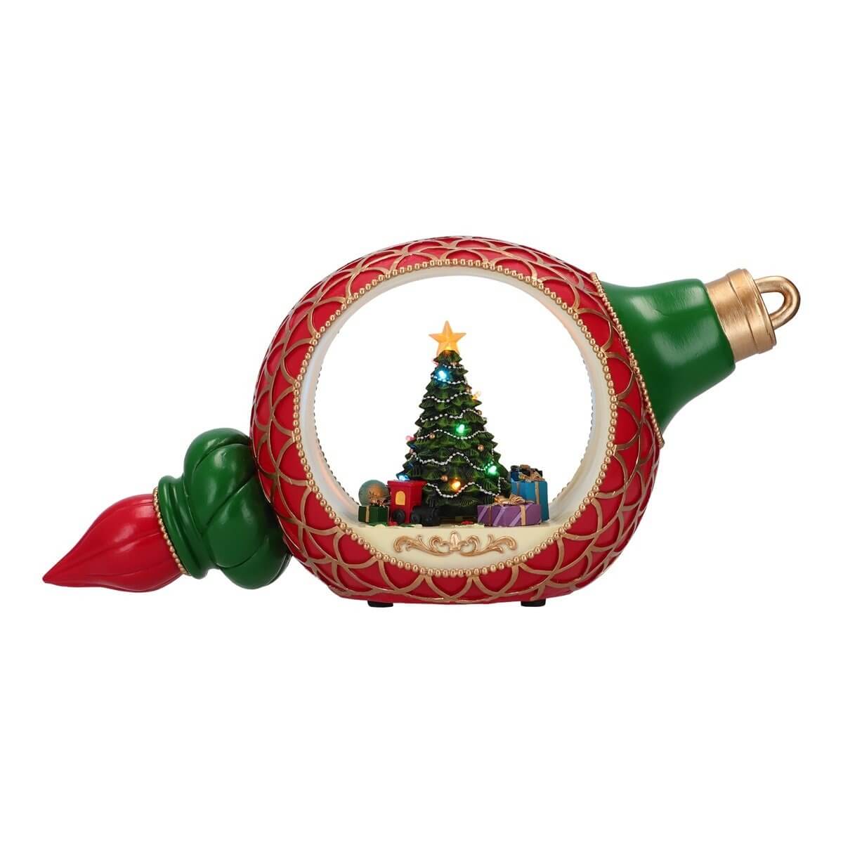 ΜΠΑΛΑ LED ΧΡΙΣΤΟΥΓΕΝΝΙΑΤΙΚΗ ΜΕ ΔΕΝΤΡΟ 71x22x32cm ΚΟΚΚΙΝΟ ΠΡΑΣΙΝΟ image