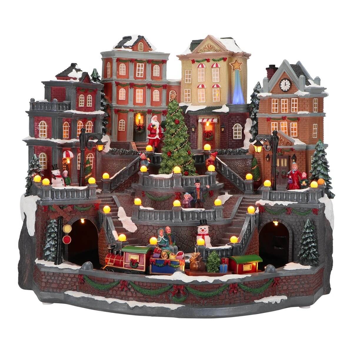 ΠΟΛΗ ΜΕ ΤΡΕΝΟ Κ ΔΕΝΤΡΑ LED animated Adaptor 46x41x37 image