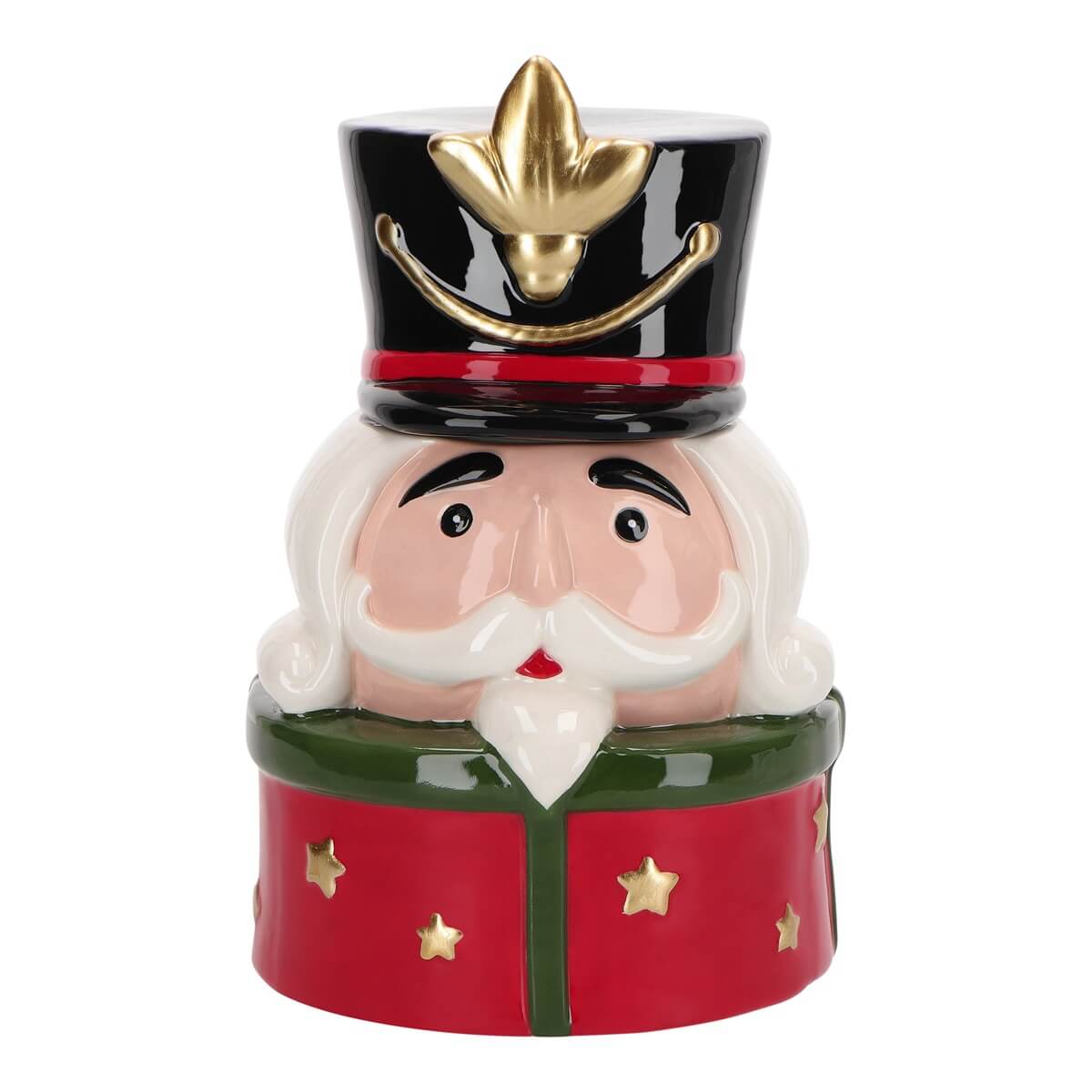 ΜΠΙΣΚΟΤΙΕΡΑ ΚΑΡΥΟΘΡΑΥΣΤΗΣ ΜΑΥΡΟ ΚΑΠΕΛΟ ΚΟΚΚΙΝΟ ΠΡΑΣΙΝΟ ΚΕΡΑΜΙΚΟ image