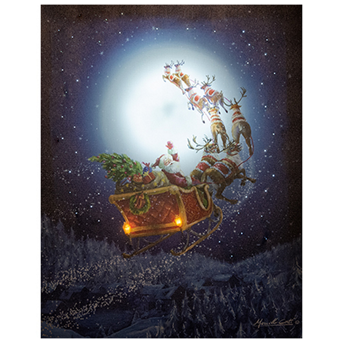 ΠΙΝΑΚΑΣ LED ΣΧΕΔΙΟ ΕΛΚΥΘΡΟ ΣΕ ΠΑΝΣΕΛΗΝΟ ΚΑΜΒΑΣ 48X38X1 image