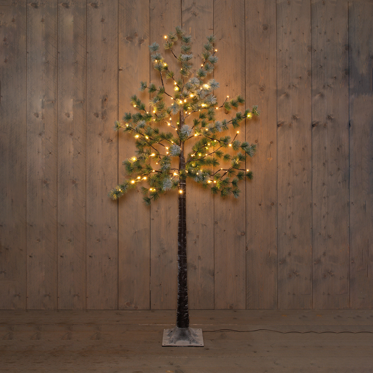 ΔΕΝΤΡΟ ΠΕΥΚΟ ΚΑΦΕ ΧΙΟΝΙΣΜΕΝΟ LED 96L 180CM LED ΚΛΑΣΣΙΚΟ ΘΕΡΜΟ - INCLUDED 4 GROUND PIN - 24V/IP44 TRANSFORMER 3 image