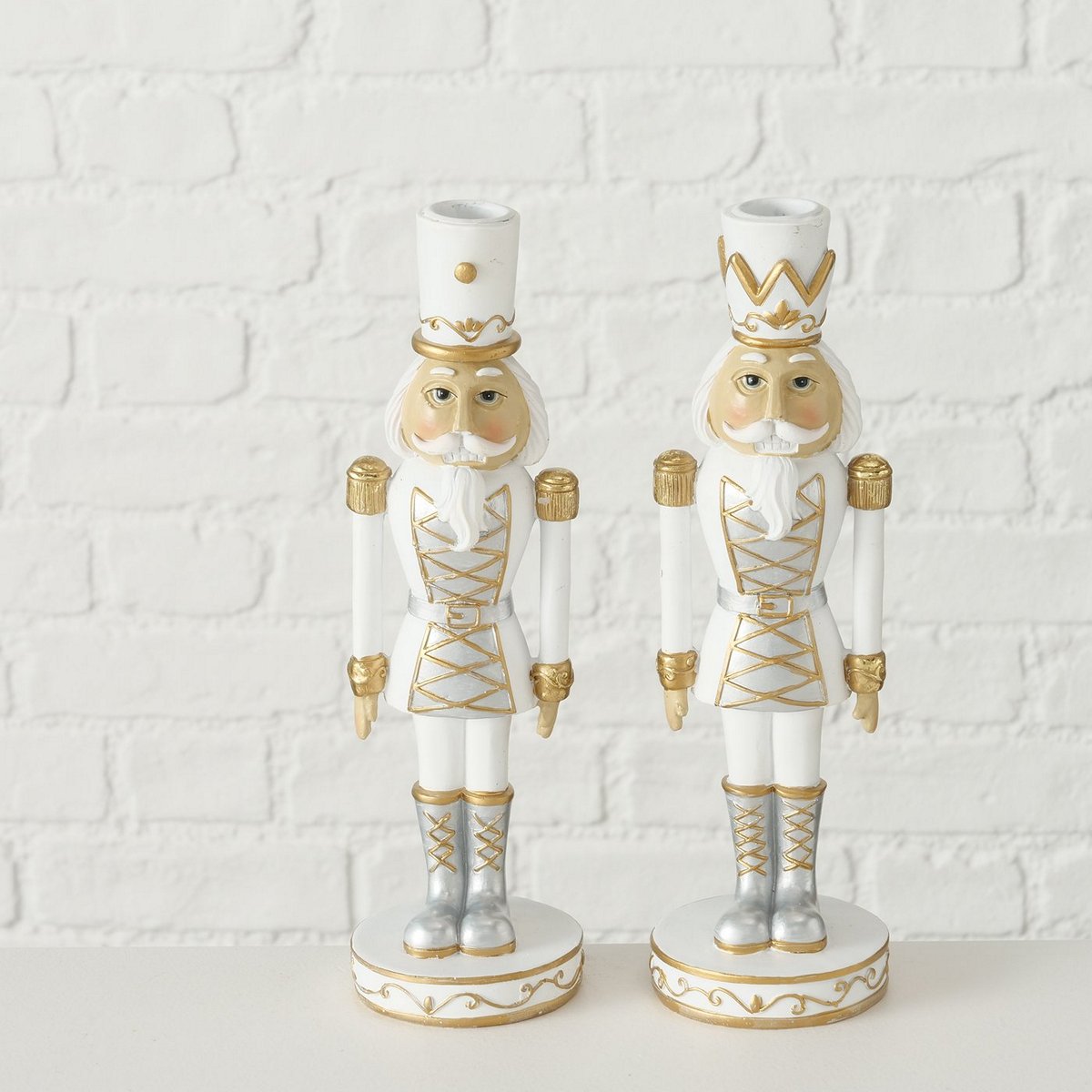 ΚΗΡΟΠΗΓΙΟ Cracky 2/ass H27cm L8cm ΛΕΥΚΟ/ΧΡΥΣΟ/ΑΣΗΜΙ Polyresin image