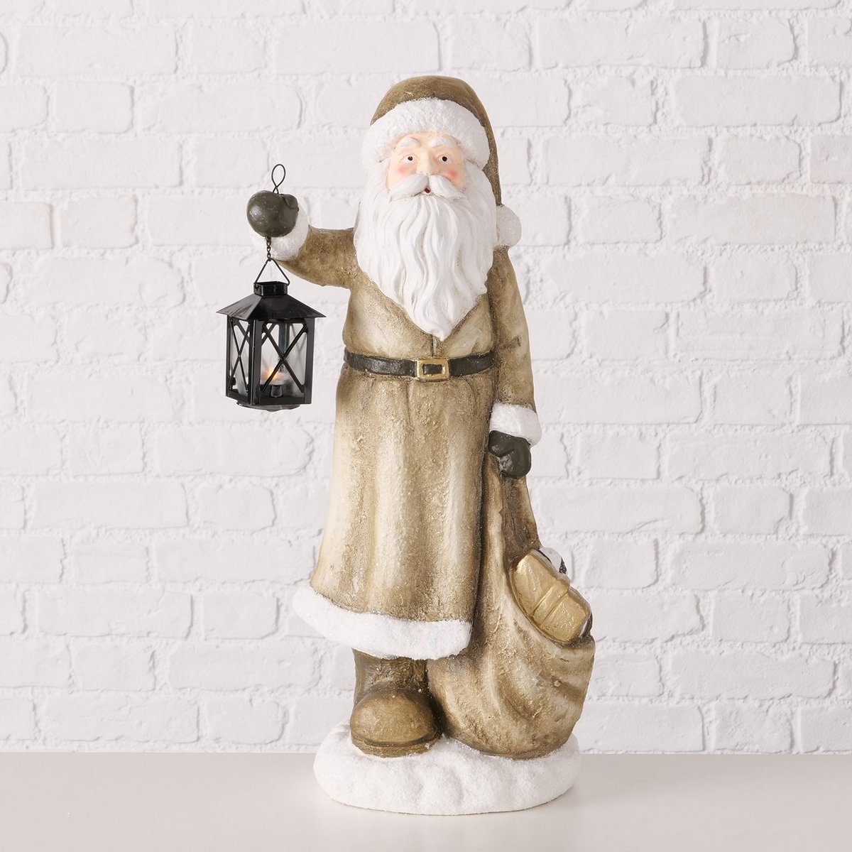 ΑΙ ΒΑΣΙΛΗΣ ΜΕ ΦΑΝΑΡΙ ΧΡΥΣΟ/ΛΕΥΚΟ Stanislav H60cm Magnesia image