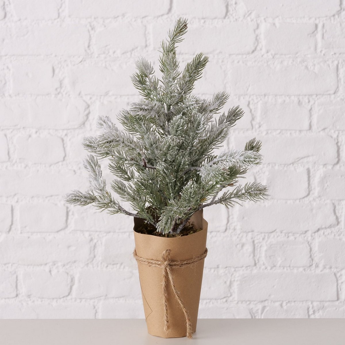 ΔΕΝΤΡΟ ΠΡΑΣΙΝΟ ΧΙΟΝΙΣΜΕΝΟ ΣΕ ΓΛΑΣΤΡΑ ΜΕ ΠΕΡΙΤΥΛΙΓΜΑ Teppo H44cm image