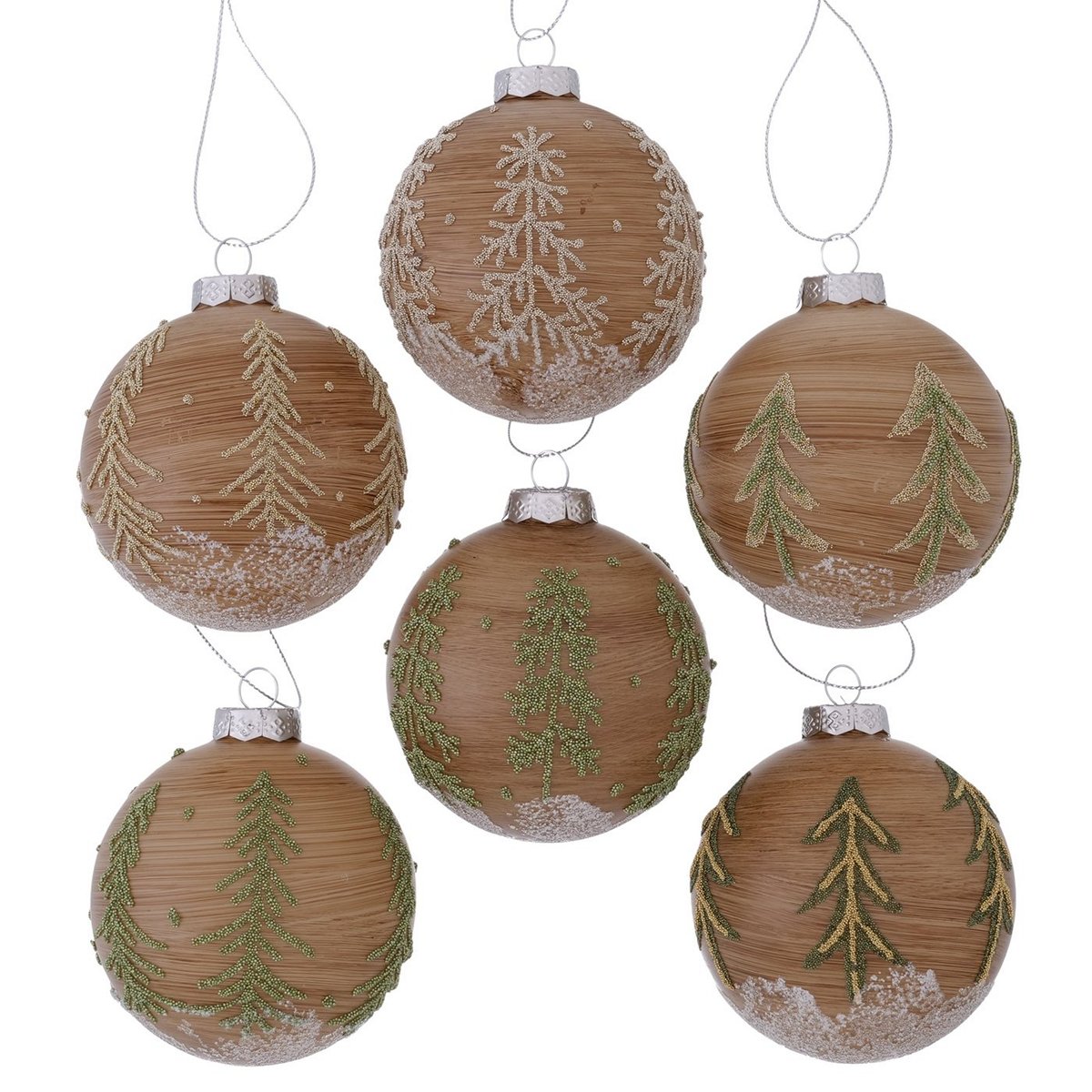 ΜΠΑΛΑ 6/ass ΚΑΦΕ ΜΕ ΔΕΝΤΡΑΚΙΑ D8cm ΓΥΑΛΙ image