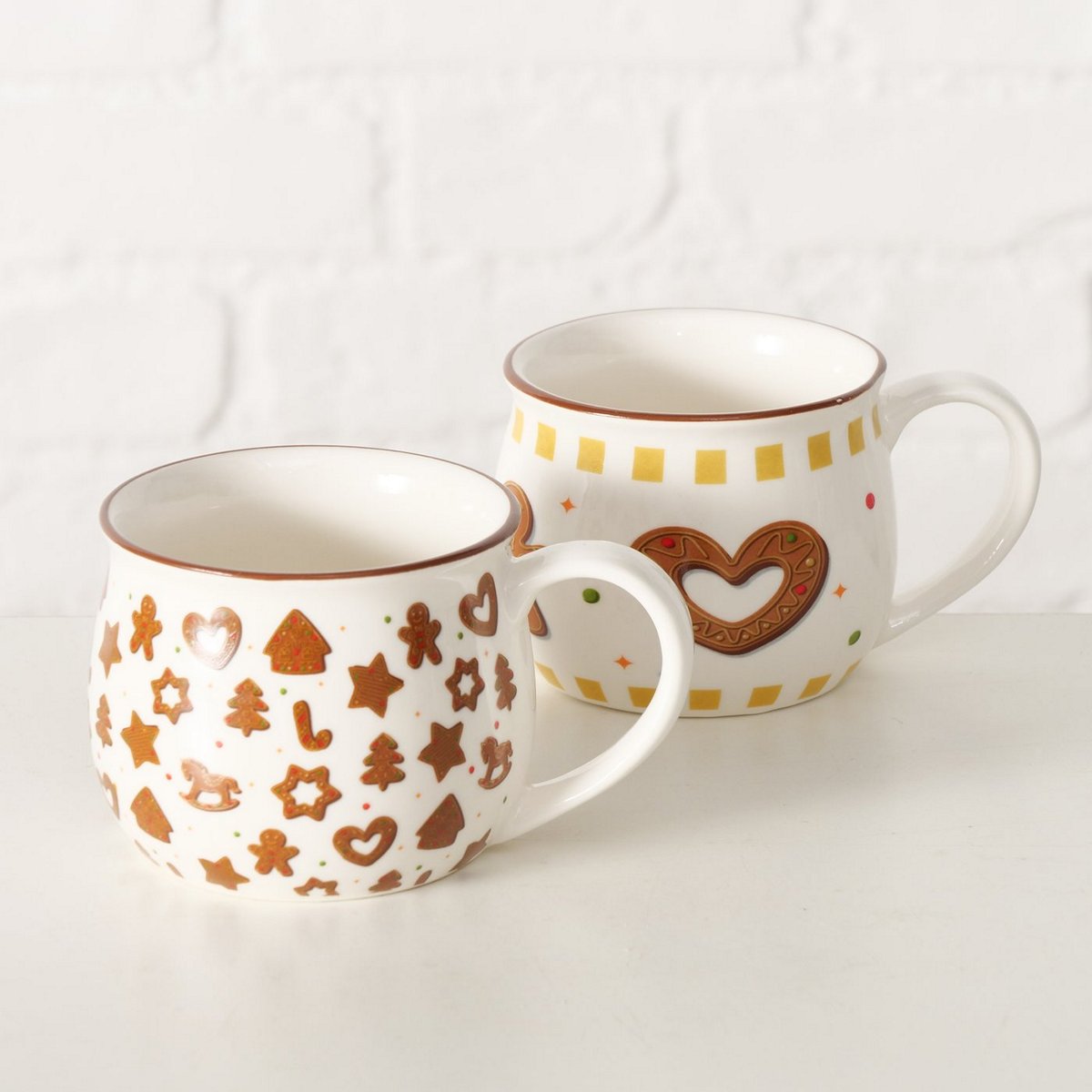 ΚΟΥΠΑ 2/ass ΜΠΙΣΚΟΤΟΠΑΙΔΑ Ginger 180ml Dishwasher proof ΛΕΥΚΟ ΚΑΦΕ ΠΟΡΣΕΛΑΝΗ image