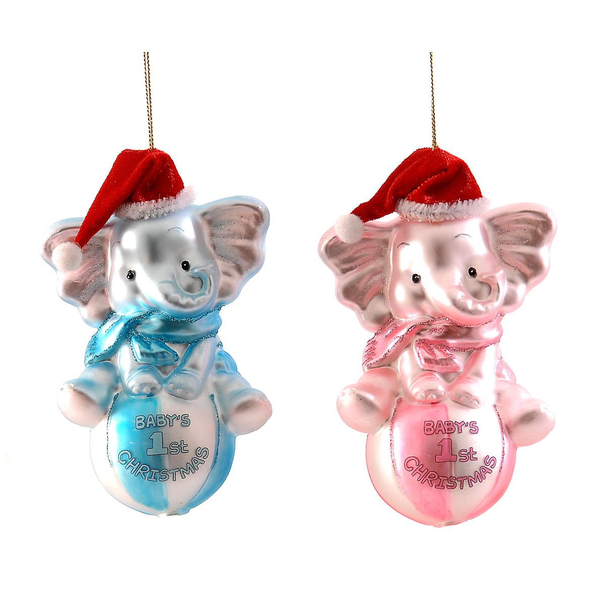 ΣΤΟΛΙΔΙ 2/Ass ΕΛΕΦΑΝΤΑΚΙ ΡΟΖ ΓΑΛΑΖΙΟ 13cm ΓΥΑΛΙ image