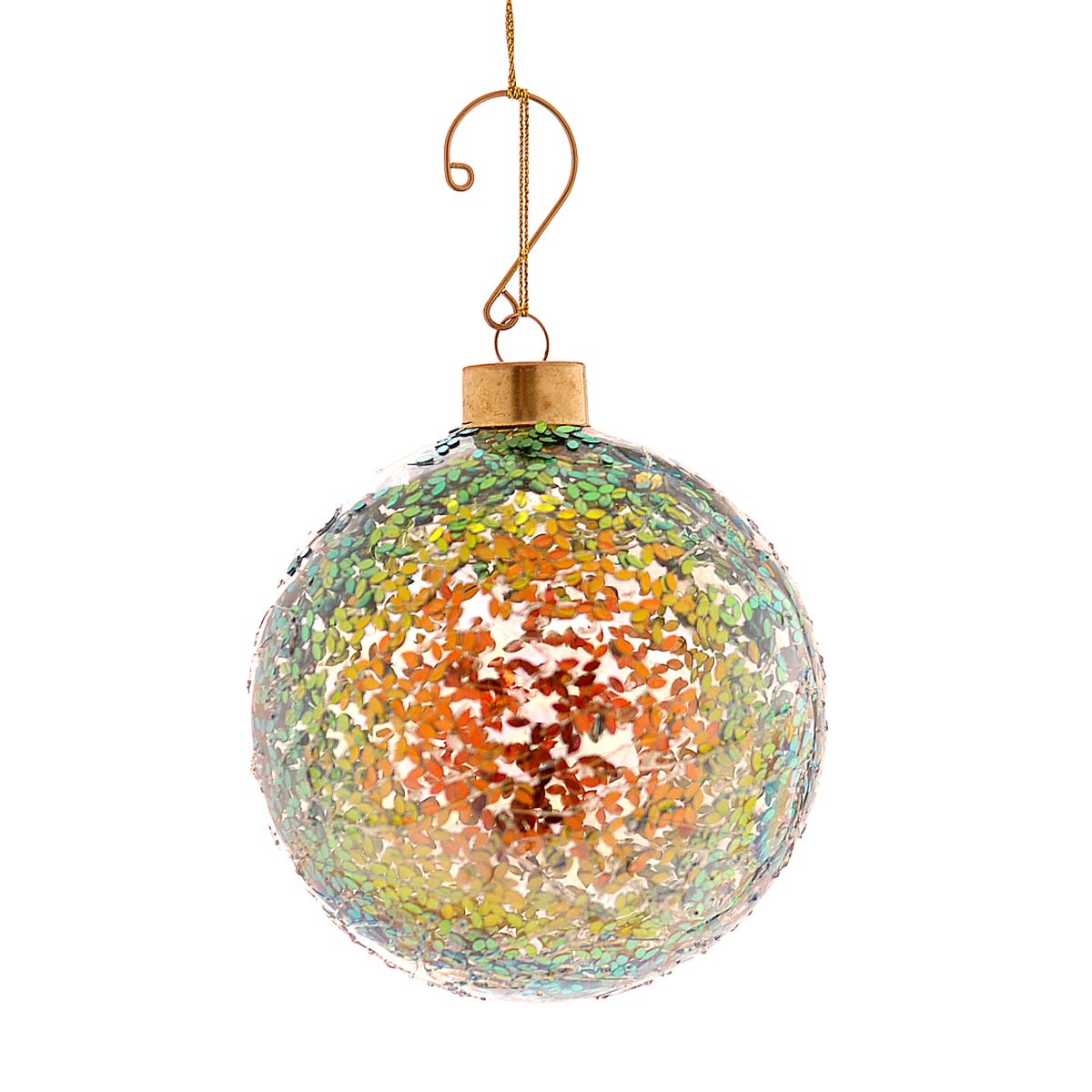 ΜΠΑΛΑ ΠΡΑΣΙΝΗ ΙΡΙΔΙΖΟΝ ΜΕ ΓΚΛΙΤΕΡ ΓΥΑΛΙ 12cm image