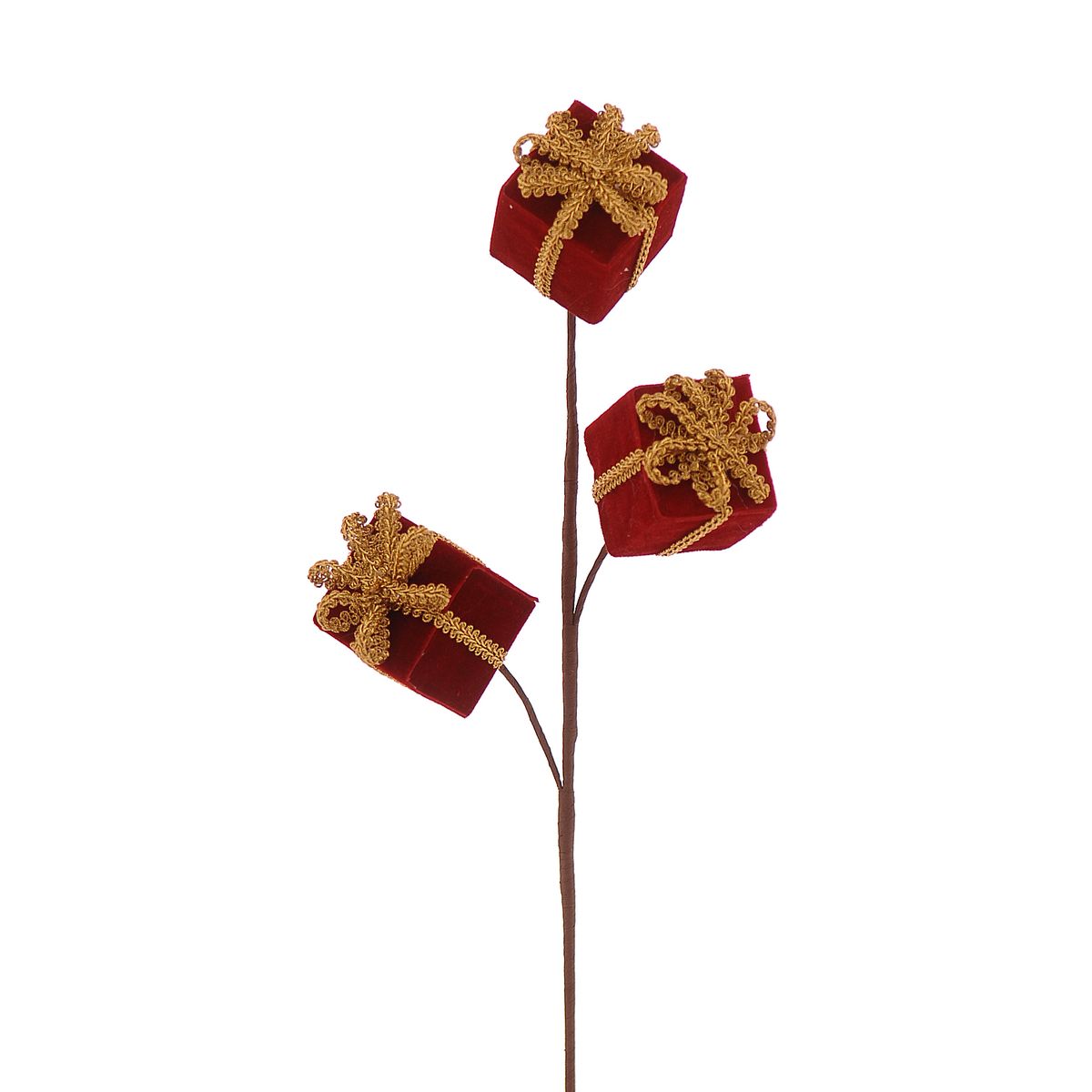 ΚΛΑΔΙ ΜΕ ΚΟΥΤΙΑ ΔΩΡΩΝ ΜΠΡΟΝΤΟ ΜΕ ΧΡΥΣΗ ΚΟΡΔΕΛΑ 64cm image