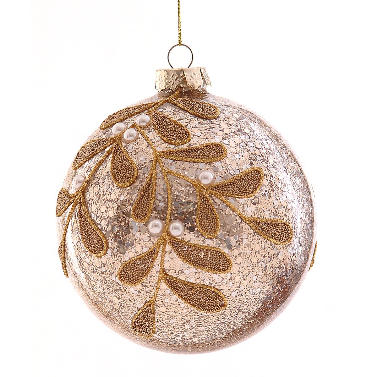 ΜΠΑΛΑ ΔΙΑΦΑΝΕΣ ΜΕ ΧΡΥΣΑ ΦΥΛΛΑ ΓΚΙ 10cm image