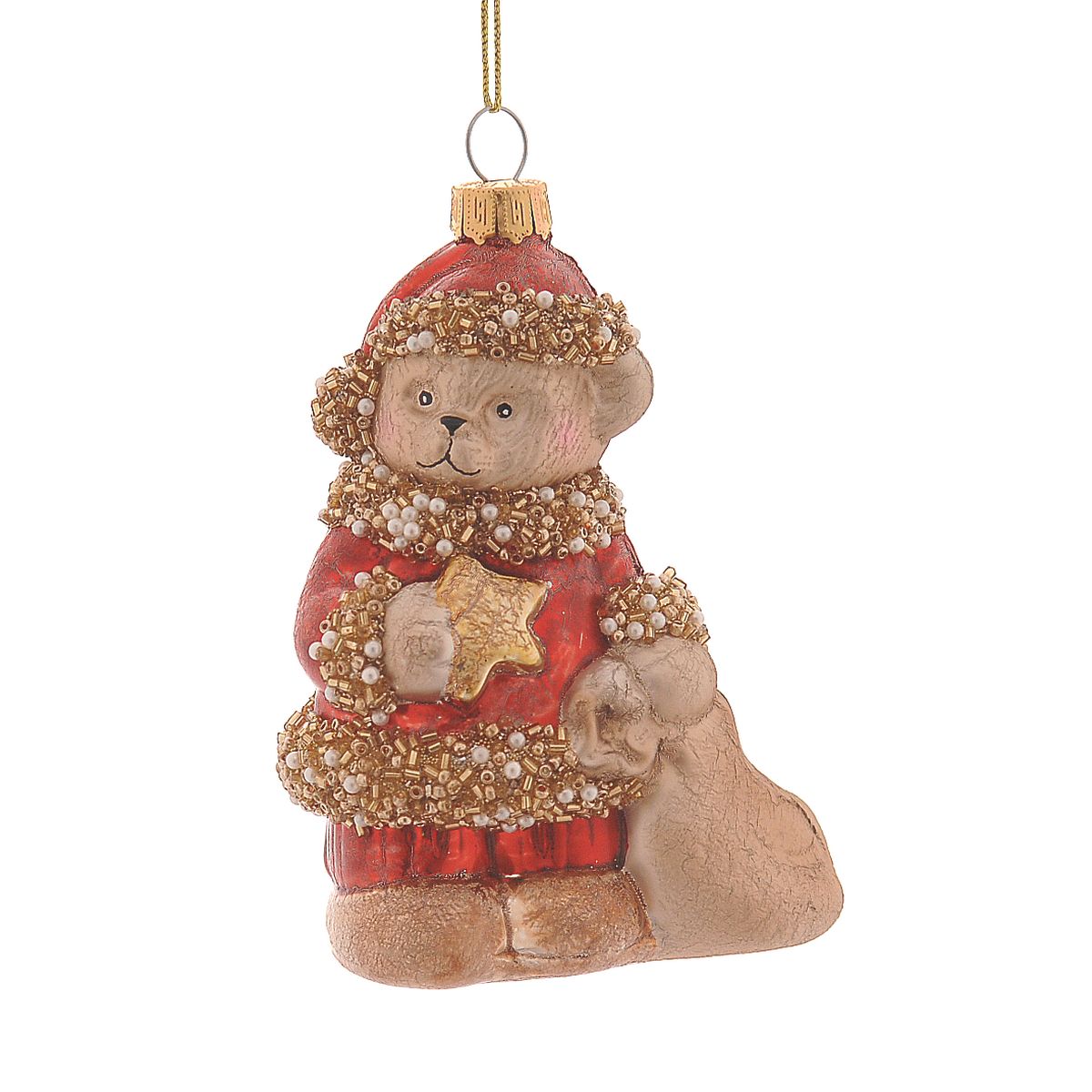 ΣΤΟΛΙΔΙ ΑΡΚΟΥΔΟΣ ΜΕ ΑΣΤΕΡΙ ΚΑΙ ΓΚΛΙΤΕΡ 11cm ΓΥΑΛΙ image