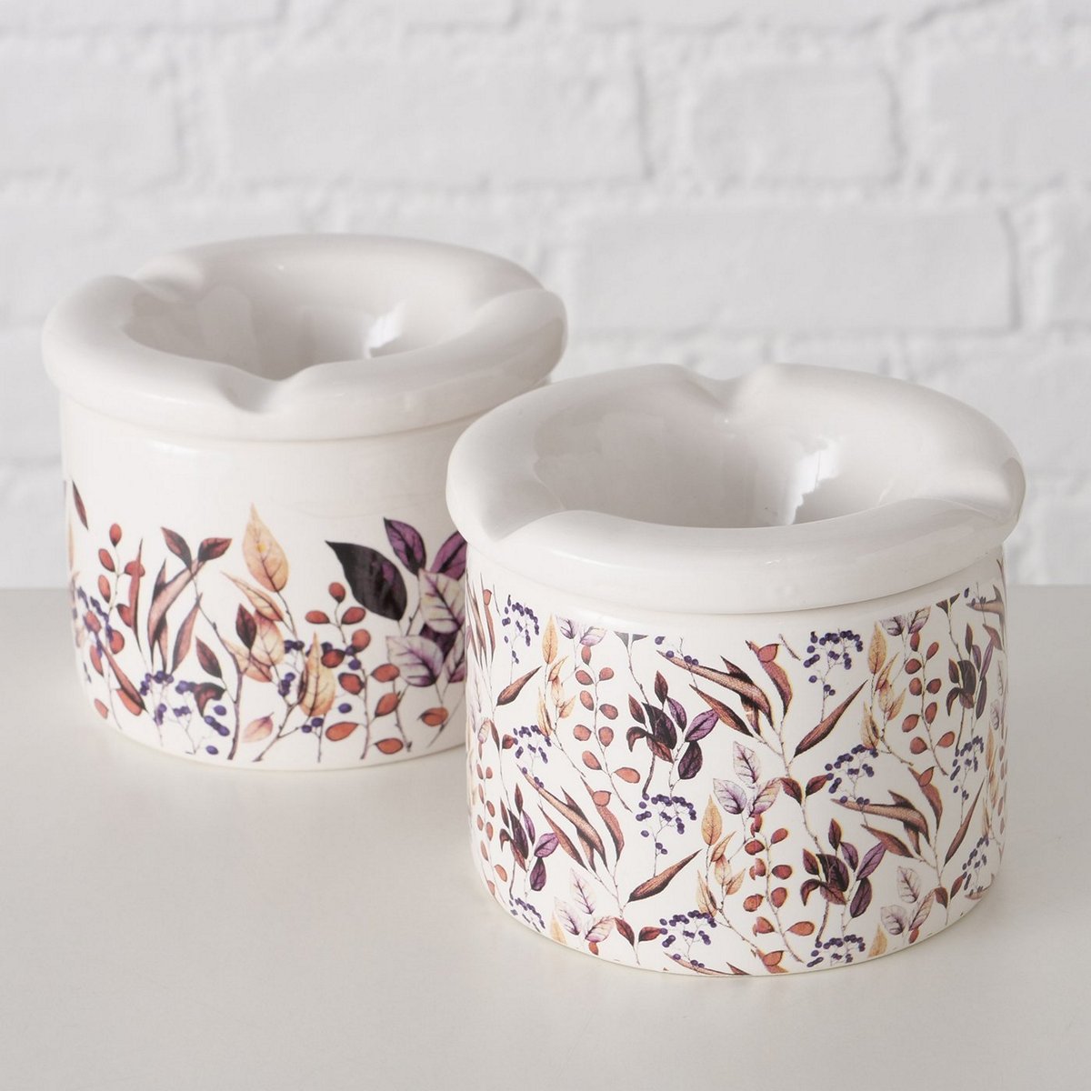 ΣΤΑΧΤΟΔΟΧΕΙΟ 2/ass ΣΧΕΔΙΟ ΦΥΛΛΑ ΚΑΦΕ ΕΞΩΤ ΧΩΡΟΥ Brinja D10 H8cm ΔΟΛΟΜΙΤΗΣ image