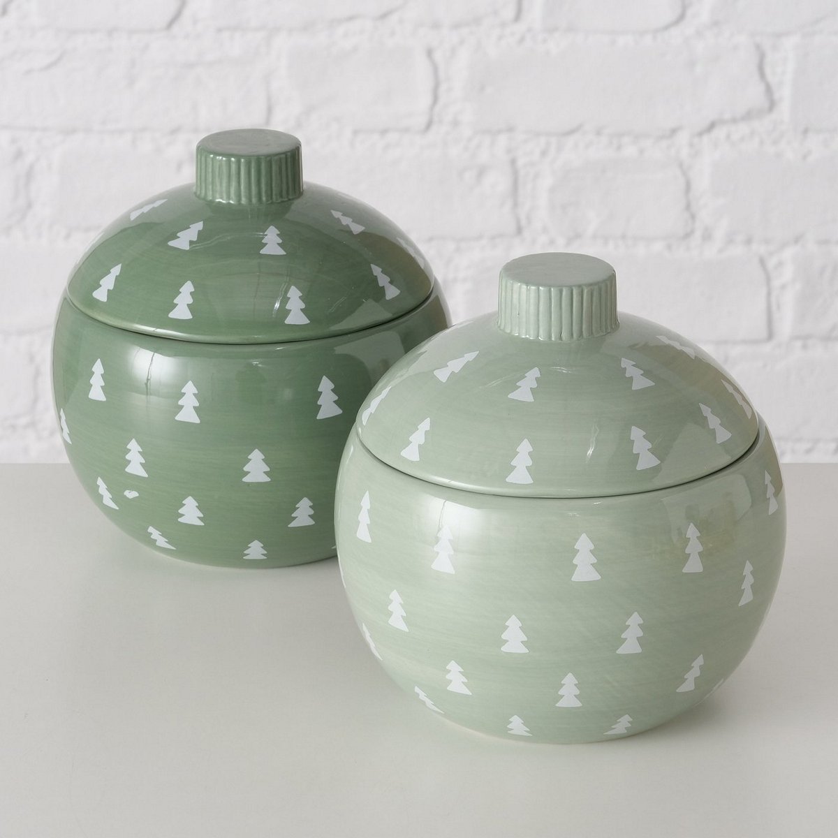 ΔΟΧΕΙΟ ΑΠΟΘΗΚΕΥΣΗΣ ΜΠΑΛΑ 2/ass ΠΡΑΣΙΝΟ/ΑΝ.ΠΡΑΣΙΝΟ Lamuna H16cm ΔΟΛΟΜΙΤΗΣ image