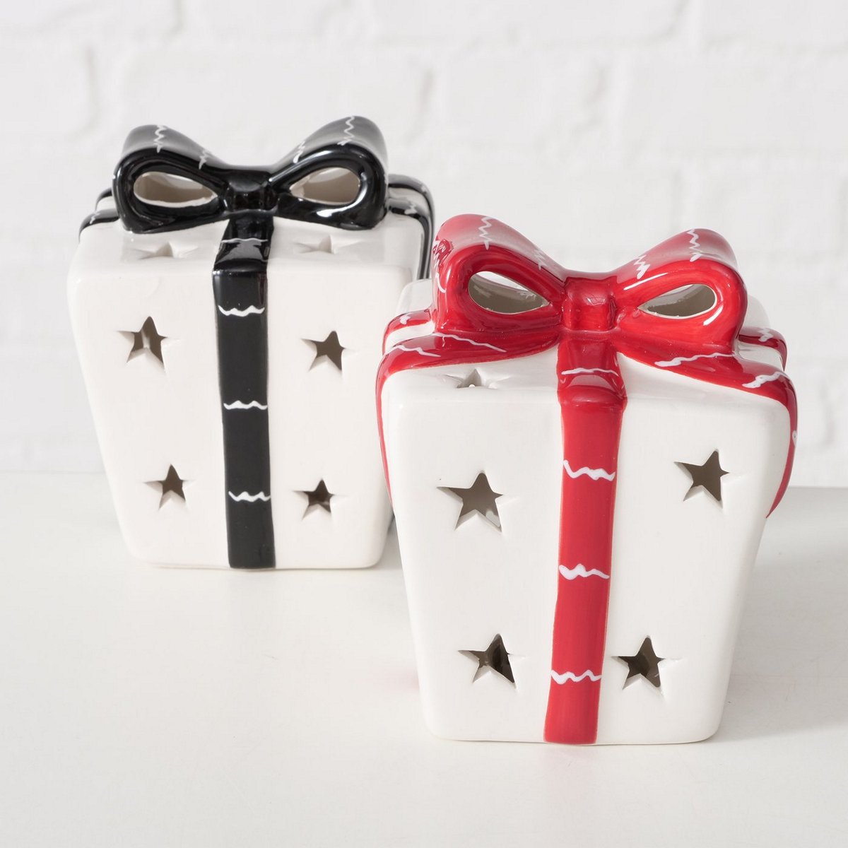 ΔΩΡΟ ΔΙΑΚΟΣΜΗΤΙΚΟ LED 2/ass Elina 8Χ8Χ10cm ΚΟΚΚΙΝΟ ΜΑΥΡΟ ΛΕΥΚΟ ΔΟΛΟΜΙΤΗΣ image