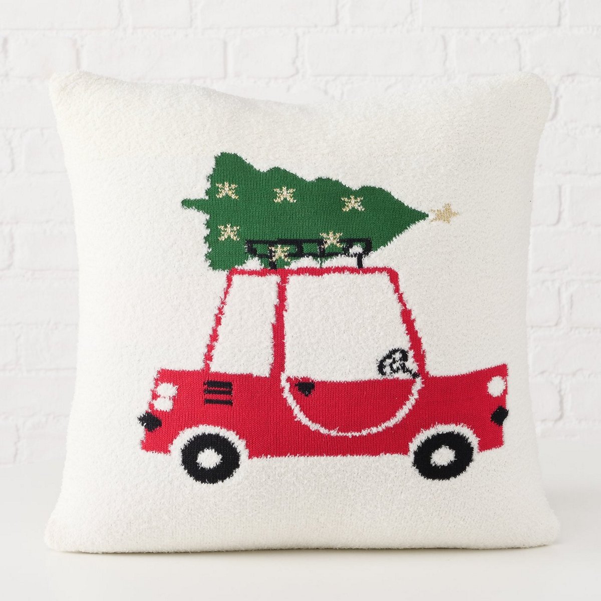 ΜΑΞΙΛΑΡΙ Criso ΣΧΕΔΙΟ ΑΥΤΟΚΙΝΗΤΟ ΜΕ ΧΡΙΣΤΟΥΓ ΔΕΝΤΡΟ 45Χ45Χ15cm 480gr Cotton image