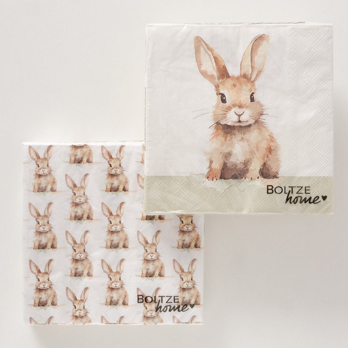 ΧΑΡΤΟΠΕΤΣΕΤΕΣ 2/ass ΣΧΕΔΙΟ ΛΑΓΟΣ Hansi 20τμχ ΚΡΕΜ ΚΑΦΕ ΧΑΡΤΙ image