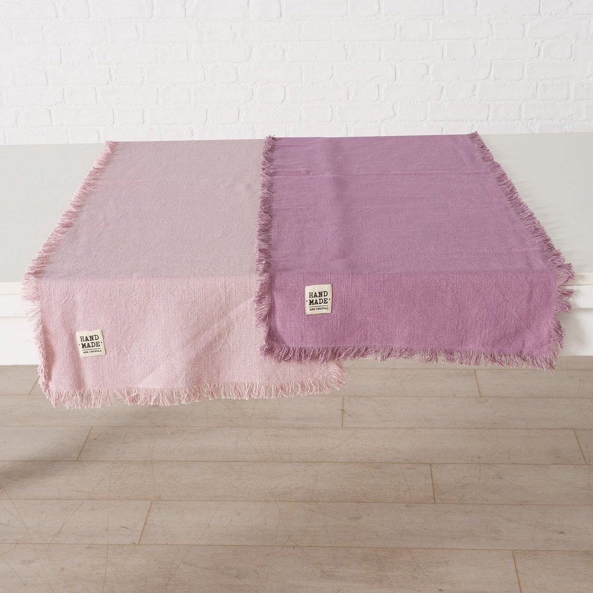 ΤΡΑΒΕΡΣΑ 2/ass Lenea 140Χ40cm ΠΕΤΡΟΠΛΥΜΕΝΟ ΡΟΖ cotton image