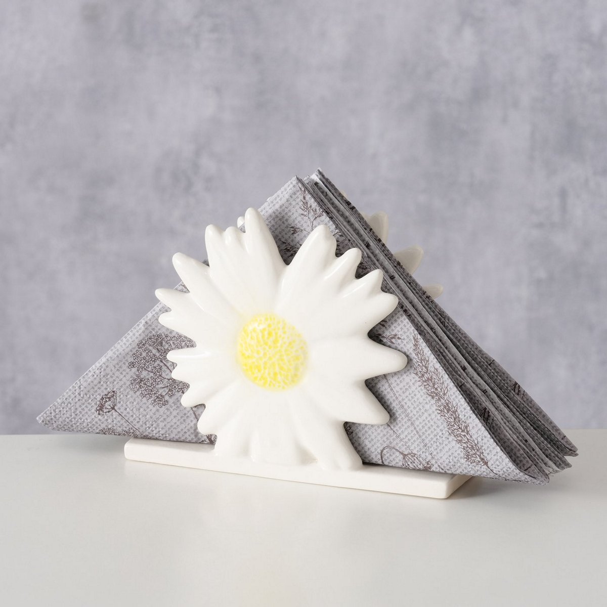 ΧΑΡΤΟΠΕΤΣΕΤΟΘΗΚΗ Daisy ΣΧΕΔΙΟ ΜΑΡΓΑΡΙΤΑ ΛΕΥΚΟ ΚΕΡΑΜΙΚΟ 15X4 image