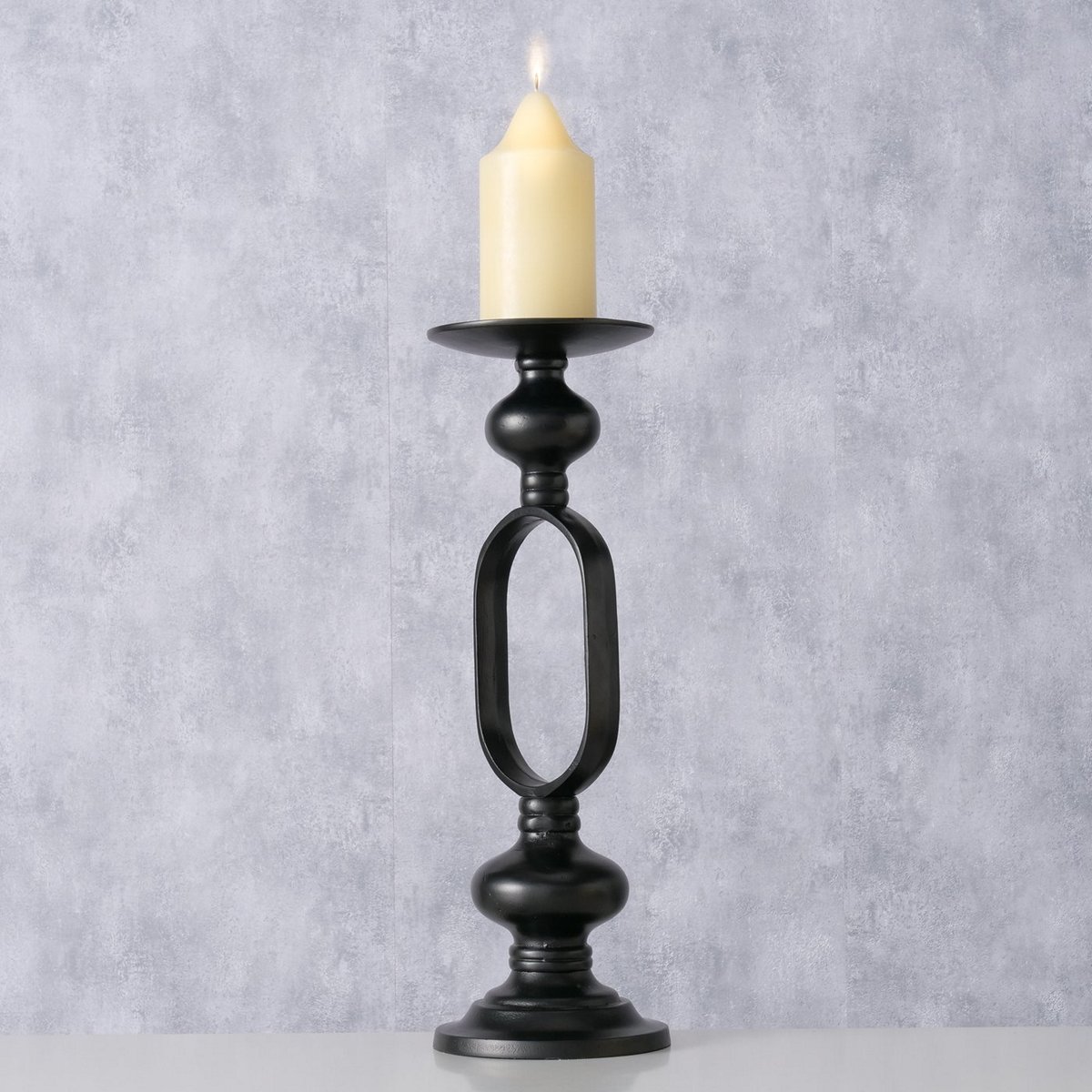 ΚΗΡΟΠΗΓΙΟ Plokky H54cm D15cm ΜΑΥΡΟ ΑΛΟΥΜΙΝΙΟ image