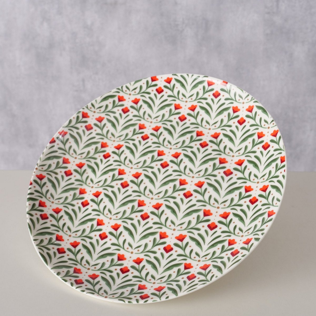 ΠΙΑΤΟ Paris Λουλουδάτο ΚΟΚΚΙΝΟ ΠΡΑΣΙΝΟ Dishwasher proof image