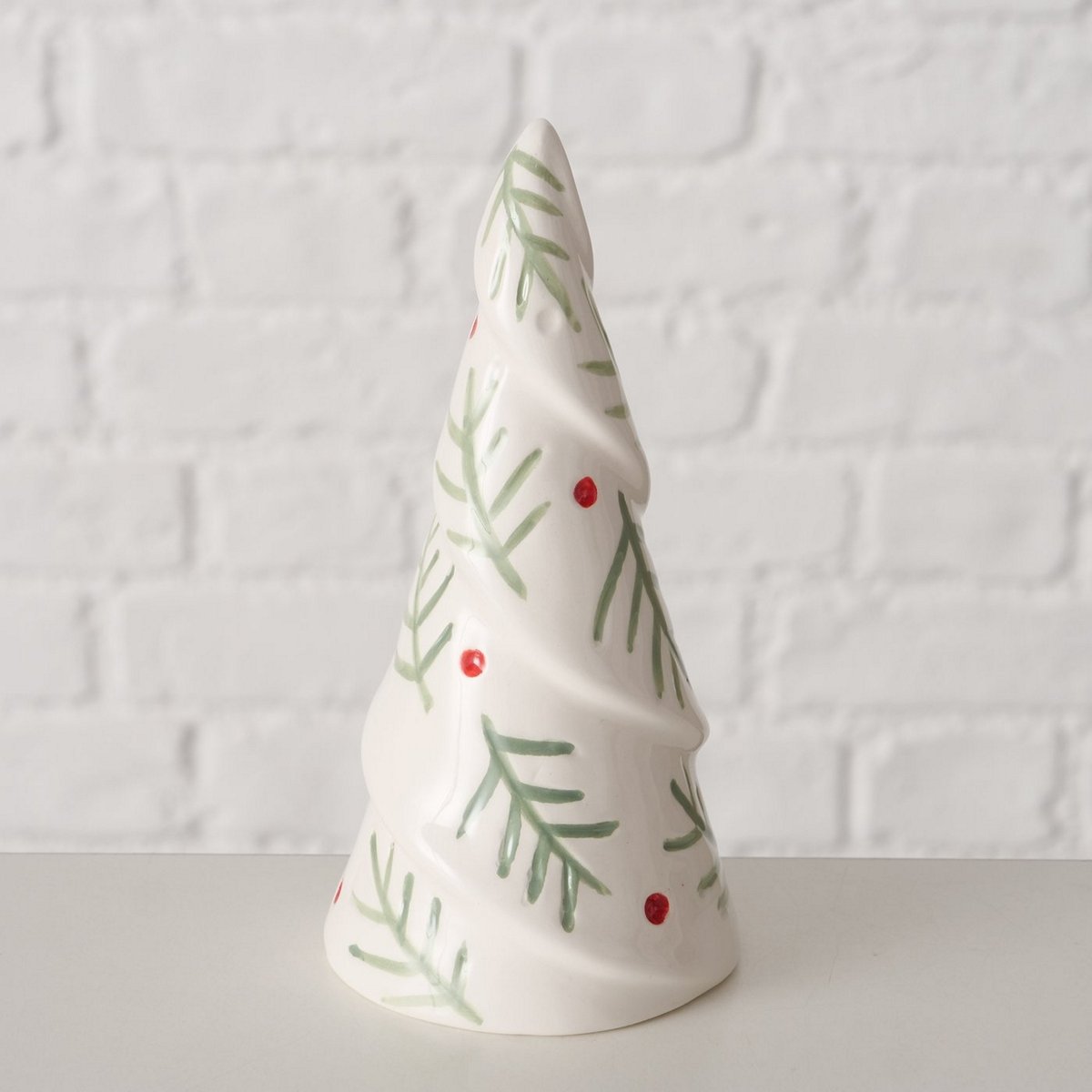 ΔΕΝΤΡΟ ΛΕΥΚΟ ΚΕΡΑΜΙΚΟ ΜΕ ΓΚΙ ΚΑΙ ΚΛΑΔΙΑ Lorna H13cm D6 image