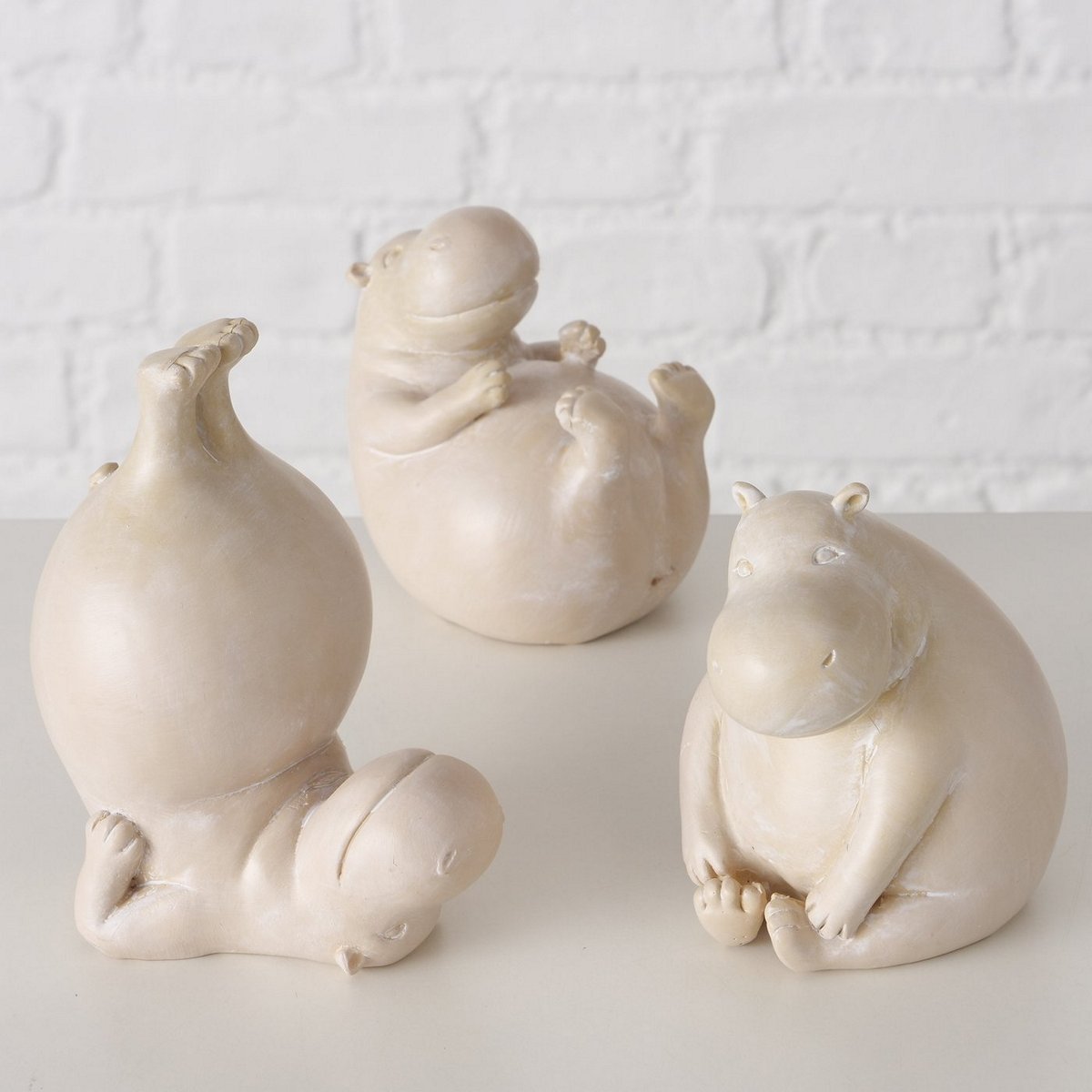 ΙΠΠΟΠΟΤΑΜΟΣ 3/ass ΦΙΓΟΥΡΑ ΕΚΡΟΥ Hippo 9Χ7Χ12cm Polyresin image